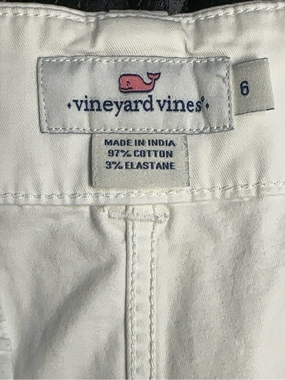 Vineyard Vines Women’s White Stretch Chino Shorts Size 6 Preppy Summer - Picture 8 of 8